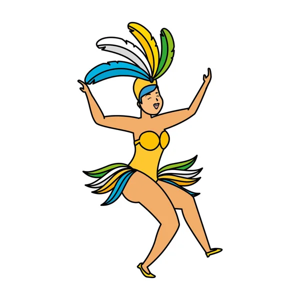 Карнавал танцоров Бразилии — стоковый вектор