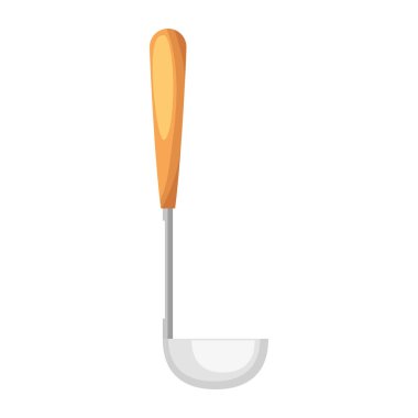 mutfak kepçe izole simgesi