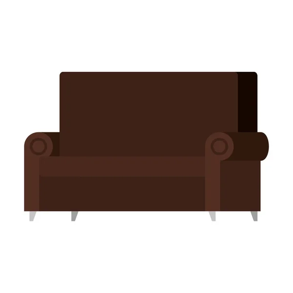 Удобный диван изолированный значок — стоковый вектор