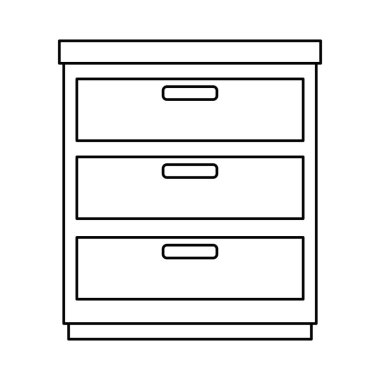 ofis çekmecesi izole simgesi
