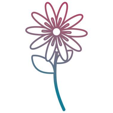 çiçek ve yapraklar dekoratif simgesi