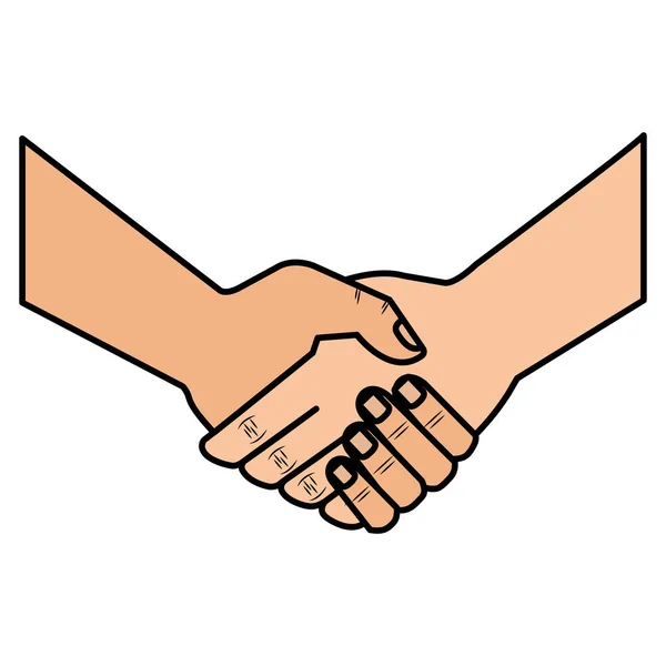 Hands done deal icon — Stock Vector