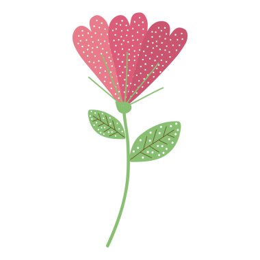 çiçek ve yapraklar dekoratif simgesi