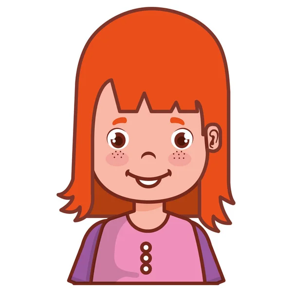 Personagem menina feliz — Vetor de Stock