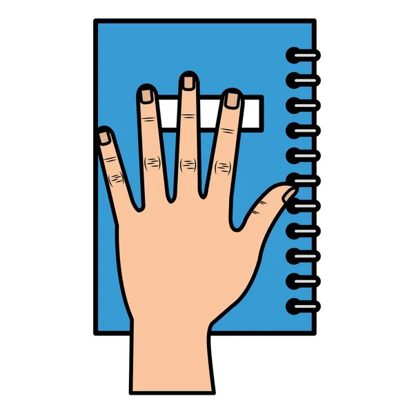 Χέρι με βιβλίο κειμένων — Διανυσματικό Αρχείο