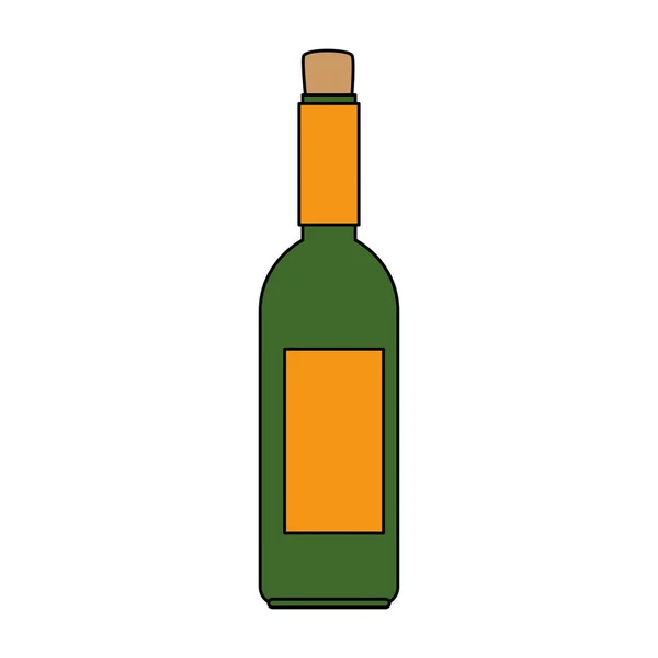 Wine bottle silhouette icon — Stock Vector