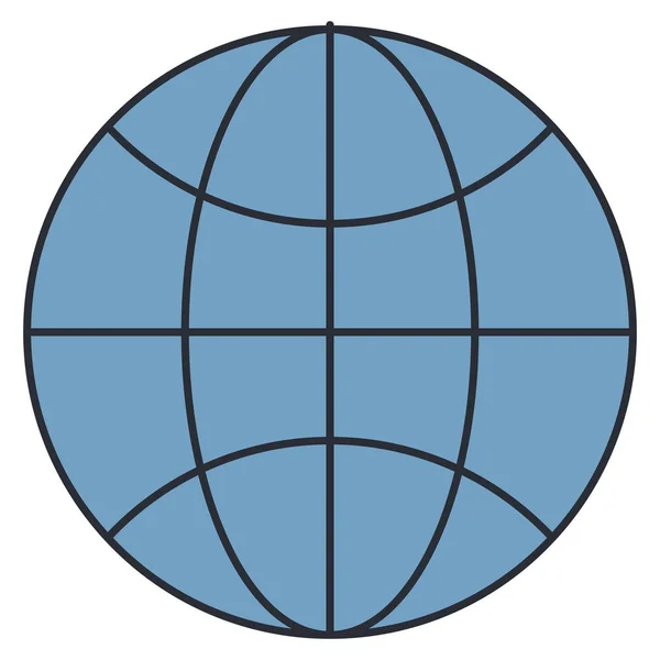 Sphère planète icône isolée — Image vectorielle