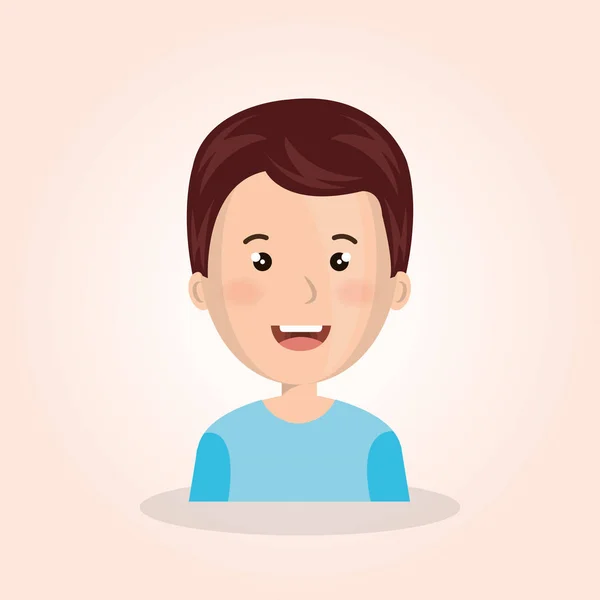 Lindo niño pequeño personaje — Vector de stock