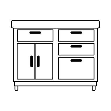 ofis ahşap çekmece simgesi