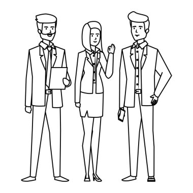 iş adamları takım çalışması karakterleri