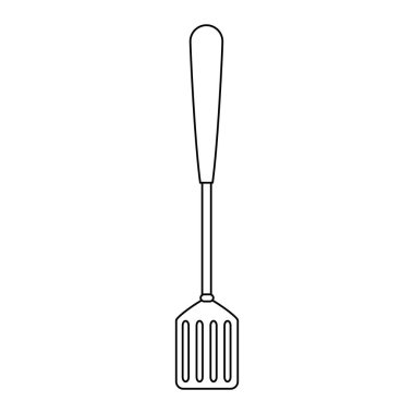 mutfak spatula izole simgesi