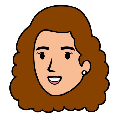 güzel bir kadın baş avatar karakter