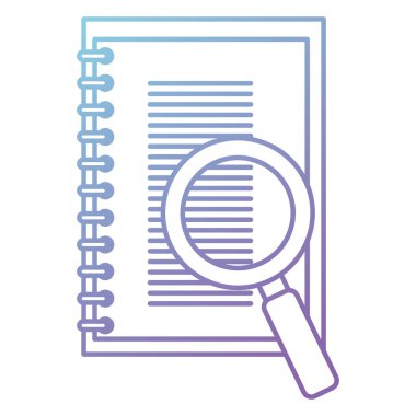 büyüteç izole simgesi ile dizüstü bilgisayar