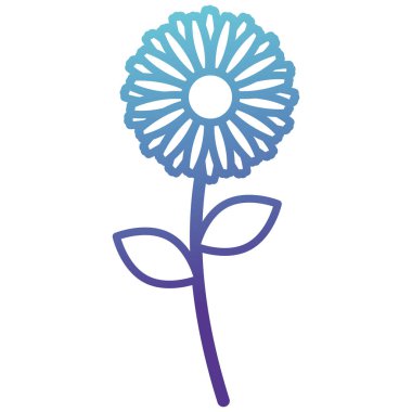 çiçek ve yapraklar dekoratif simgesi