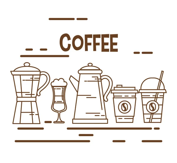 Ilustración vector de café — Vector de stock