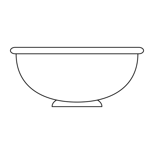 Keuken Bowl leeg pictogram — Stockvector