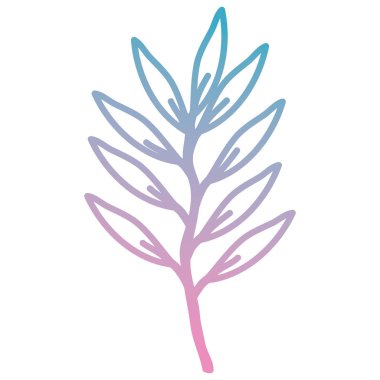 şube ile dekoratif simgesi yapraklar