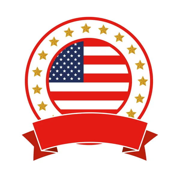 Verenigde Staten van Amerika vlag embleem — Stockvector