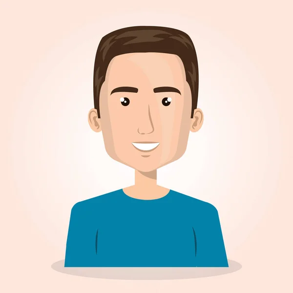 Hombre joven estilo de vida avatar — Vector de stock