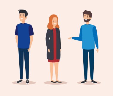 rahat giysiler ile sevimli kız ve erkek