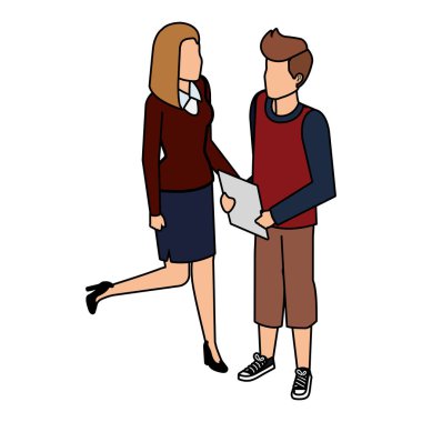 Çift avatar karakter simgeler