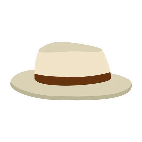 Καπέλο καλοκαίρι εικονίδιο αξεσουάρ — Διανυσματικό Αρχείο