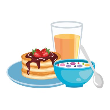 lezzetli breakfast menü simgeleri