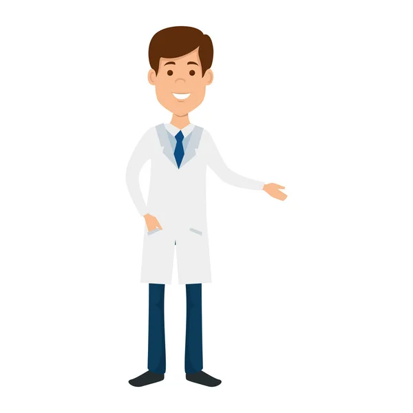 Médecin caractère avatar professionnel — Image vectorielle