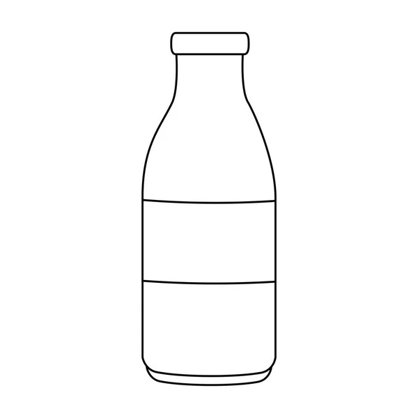 Ikon terisolasi botol susu - Stok Vektor