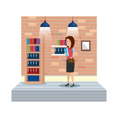 İşyerinde şık iş kadını