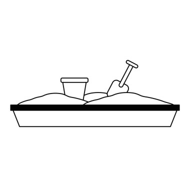 kürek ve kova ile kum oyun parkı