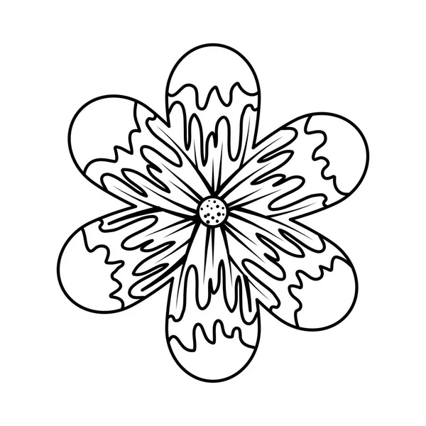 Schattig bloem decoratieve pictogram — Stockvector