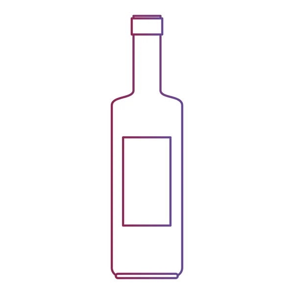 Icône de silhouette bouteille de vin — Image vectorielle