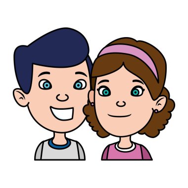 sevimli küçük çift çocuklar