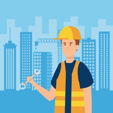 anahtarı ve üniforma ile profesyonel adam oluşturucu