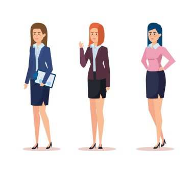 şirket belgeleri başarı ile profesyonel iş kadınları ayarlamak