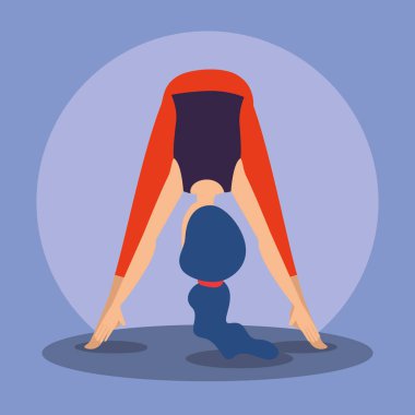 Uyumlu vücut egzersizi ile kadın meditasyonu