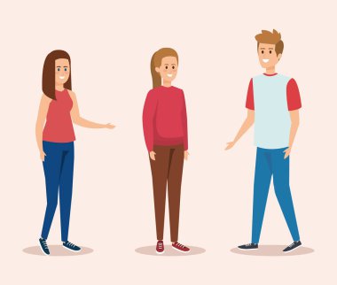 rahat giysiler ile sevimli kız ve erkek