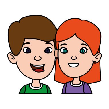 sevimli küçük çift çocuklar