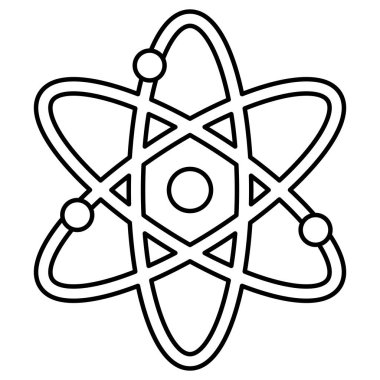 Atom molekül izole simgesi