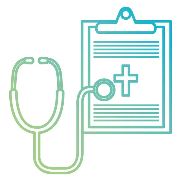 Stetoskop ile kontrol listesi tıbbi sipariş — Stok Vektör