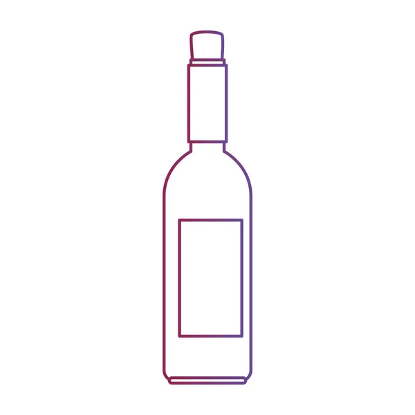 Icône de silhouette bouteille de vin — Image vectorielle