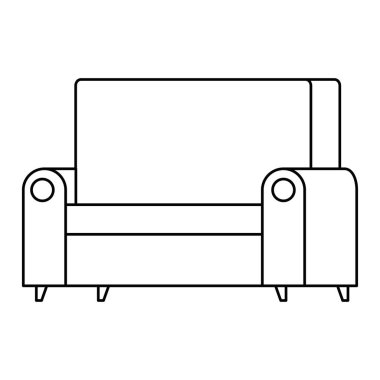 confortable kanepe izole simgesi