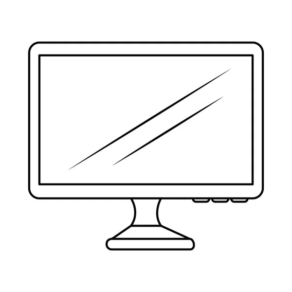 Ícone de exibição de computador isolado —  Vetores de Stock