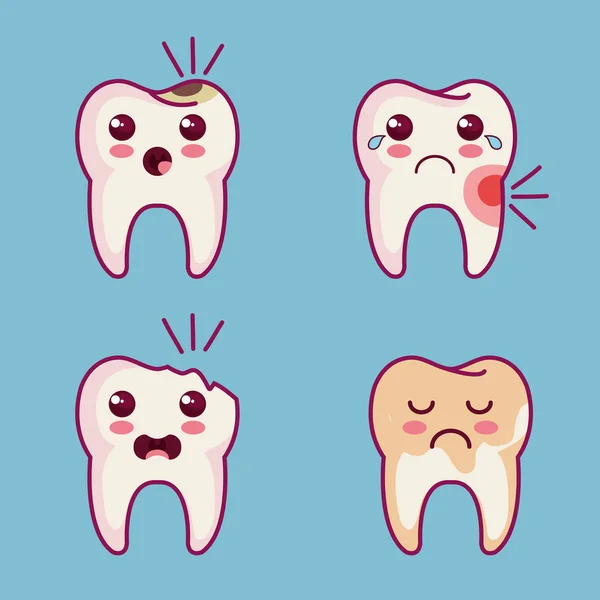 Desenho relacionado com a saúde dentária —  Vetores de Stock