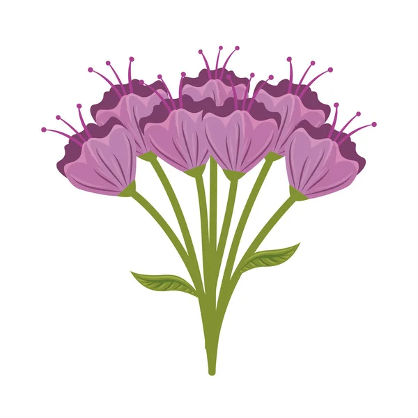 Icono hermoso ramo de flores — Vector de stock