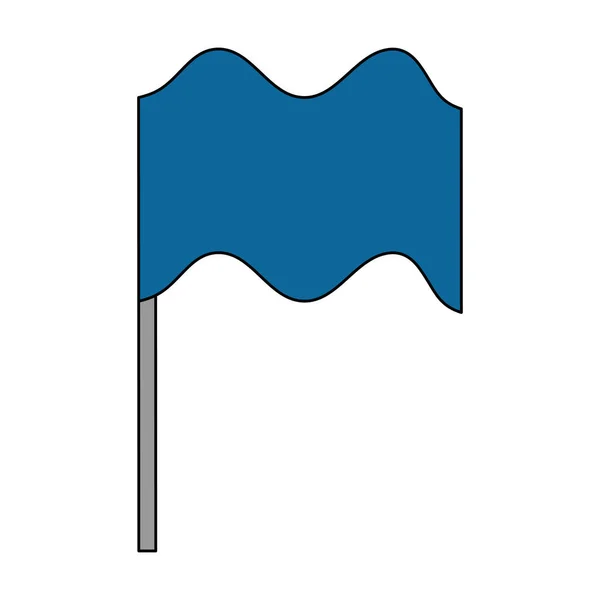 Flagge in Mast isoliert Symbol — Stockvektor