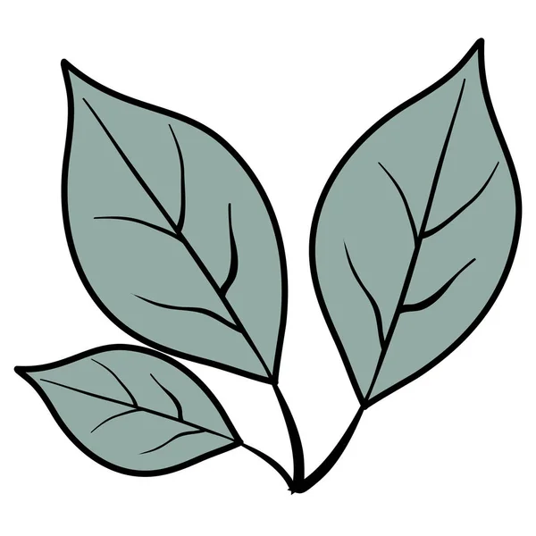 Ветка с листовой иконкой — стоковый вектор