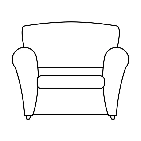 Pohodlná pohovka samostatná ikona — Stockový vektor
