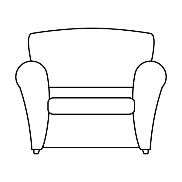 Bequemes Sofa isolierte Ikone — Stockvektor